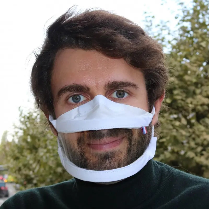 Masque transparent à fenêtre homologué UNS1 france collectivités