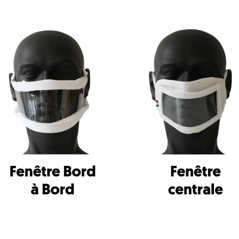 Masque transparent à fenêtre homologué UNS1 france collectivités