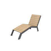 Méridienne Madrid 1 710 mm à lames en compact HPL chêne clair