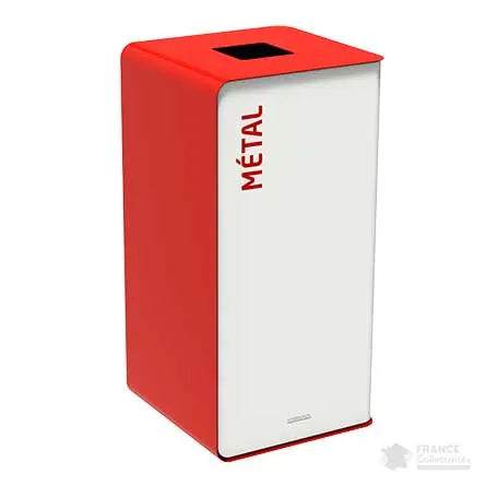 Corbeille pour tri sélectif avec bac intérieur 40L et 65L Cubatri - France Collectivités