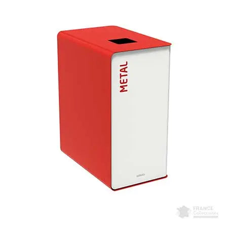 Corbeille pour tri sélectif avec bac intérieur 40L et 65L Cubatri - France Collectivités