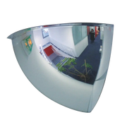 Miroir d'angle hémisphérique 1/8 de sphère en PMMA pour la surveillance à 90°