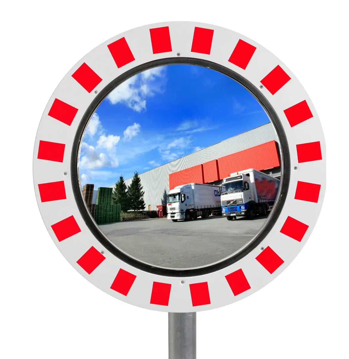 Miroir de circulation industrie et voie privée 90° POLY+ - France Collectivités