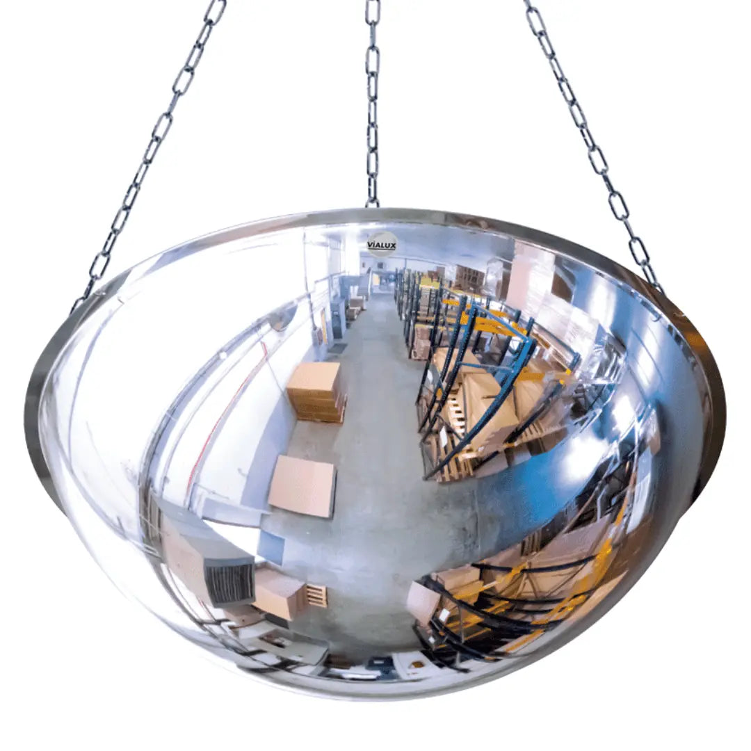 Miroir panoramique 1/2 sphère à suspendre - 4 directions - France Collectivités