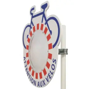Miroir pour pistes cyclables sur cadre - Gamme Citymir - Diamètre 400 mm sur cadre PVC - France Collectivités