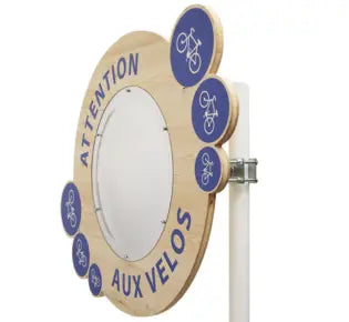 Miroir pour pistes cyclables sur cadre - Gamme JURA - France Collectivités