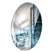 Miroir de surveillance intérieur grand format sans cadre, optique Polymir®