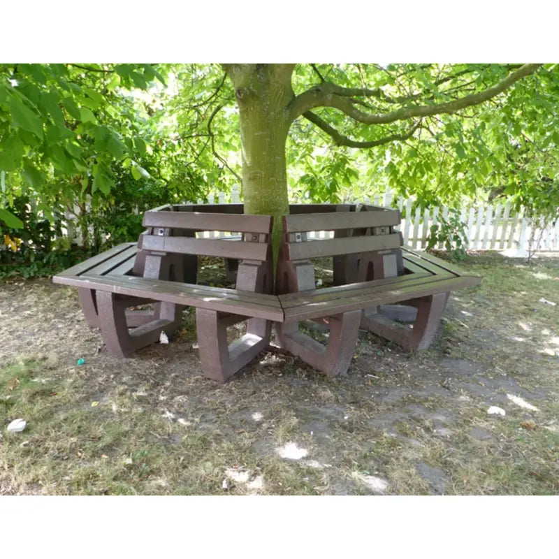 Banc rond en plastique recyclé Gatton