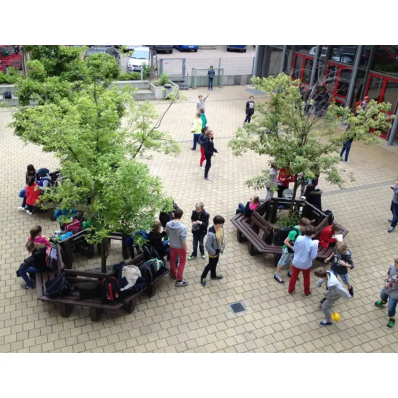 Banc rond en plastique recyclé Gatton