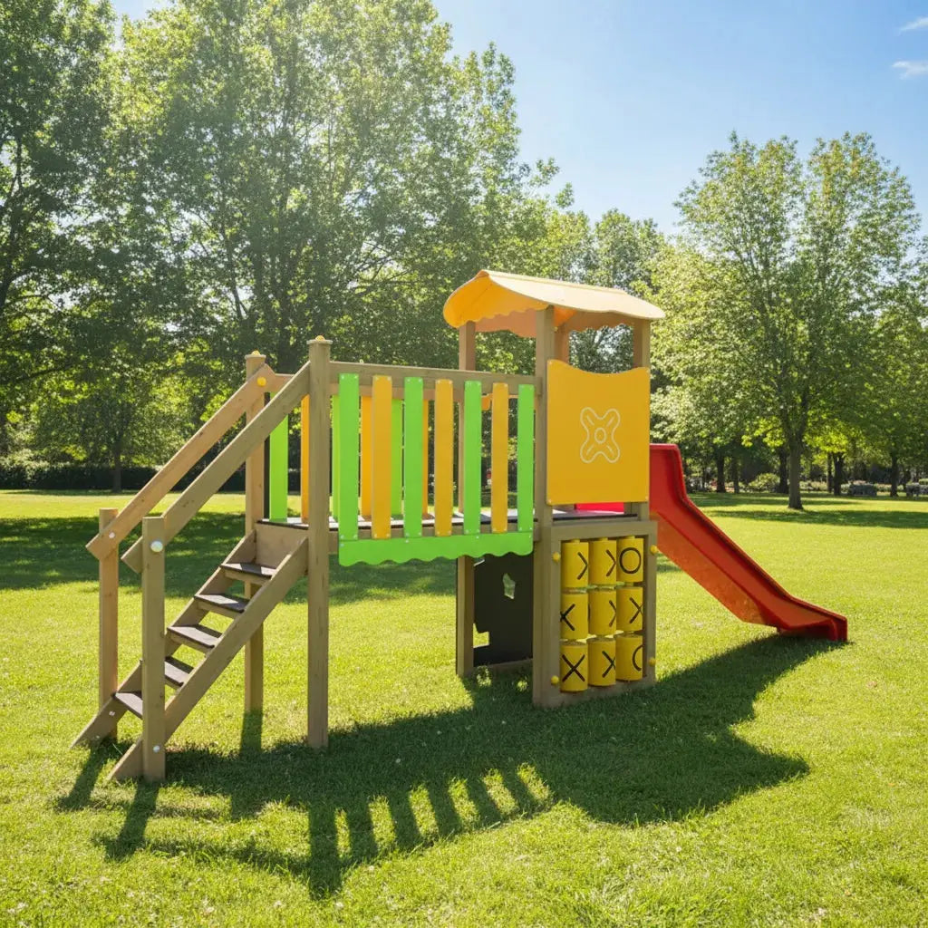 Structure de jeux pour enfants mise en situation