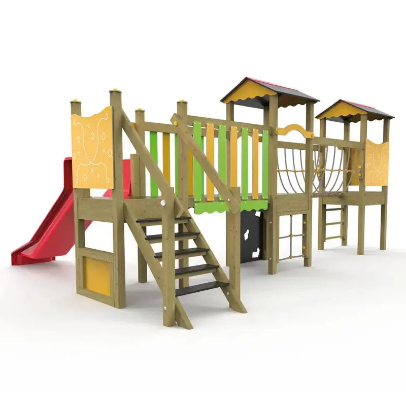 Structure de jeux pour enfants JA03 en bois Ligne Square