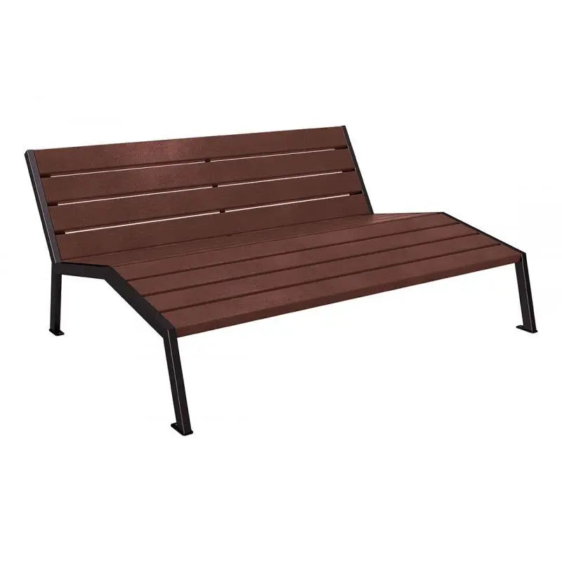 Chaise longue plastique recyclé et acier Silaos