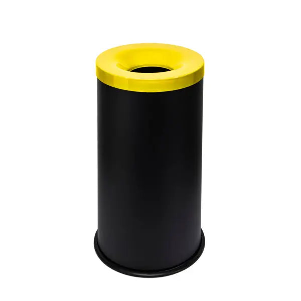 Poubelle anti-feu 90 L à couvercle de couleur pour le tri sélectif – France Collectivités