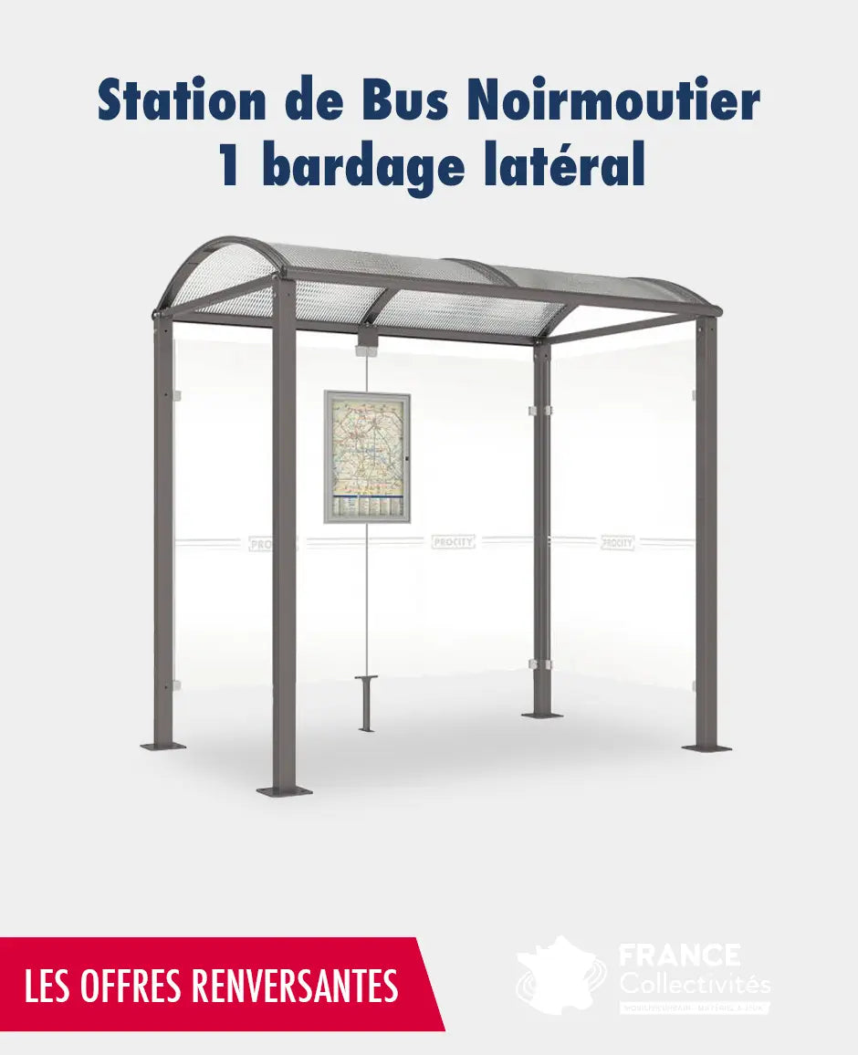 Promo station bus Noirmoutier avec 1 bardage latéral france collectivités