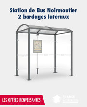 Promo station bus Noirmoutier avec 2 bardages latéraux france collectivités