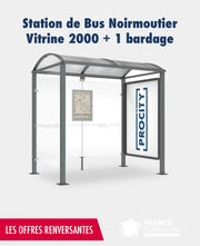 Promo station bus Noirmoutier 1 vitrine 2000 + 1 bardage latéral france collectivités