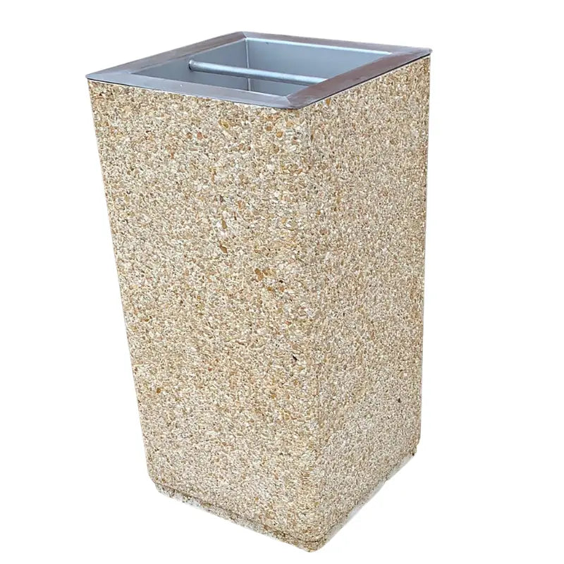Cendrier béton avec bac inox 9L Olympe - France Collectivités