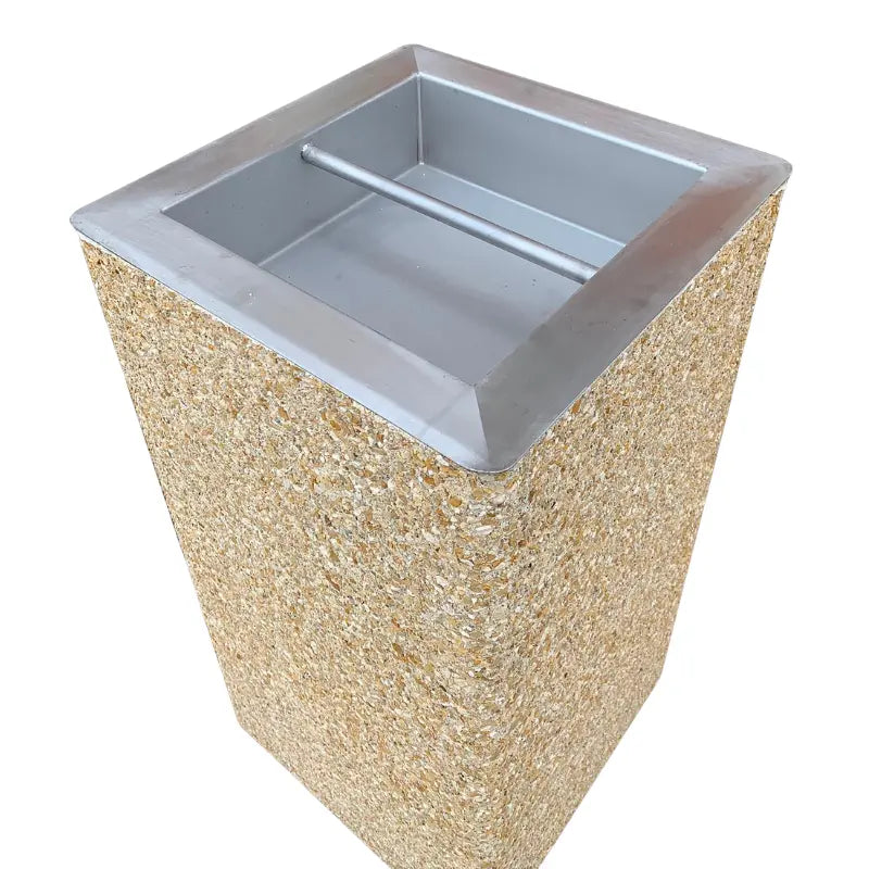 Cendrier béton avec bac inox 9L Olympe - France Collectivités