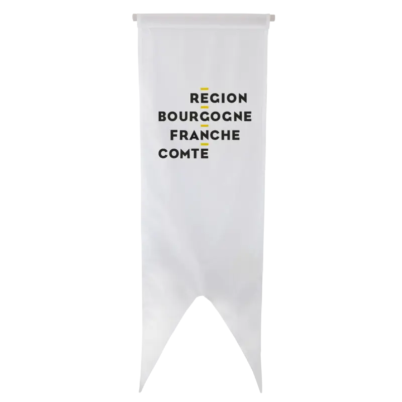 Oriflamme Bourgogne-Franche-Comté à bas en queue de pie