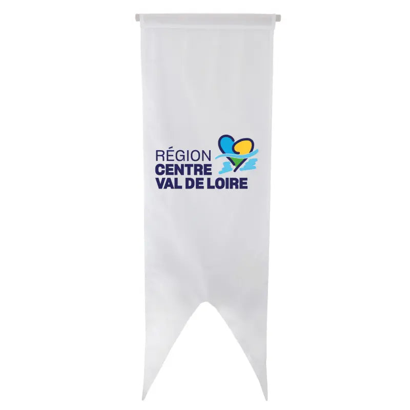 Oriflamme verticale Centre-Val de Loire sur traverse bois