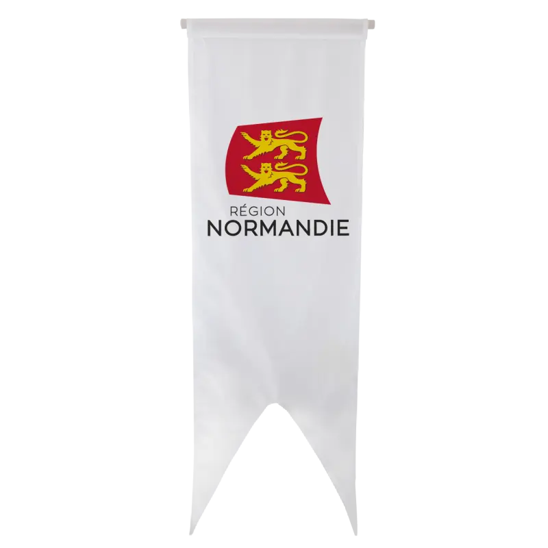 Oriflamme Normandie à deux pointes, queue de pie