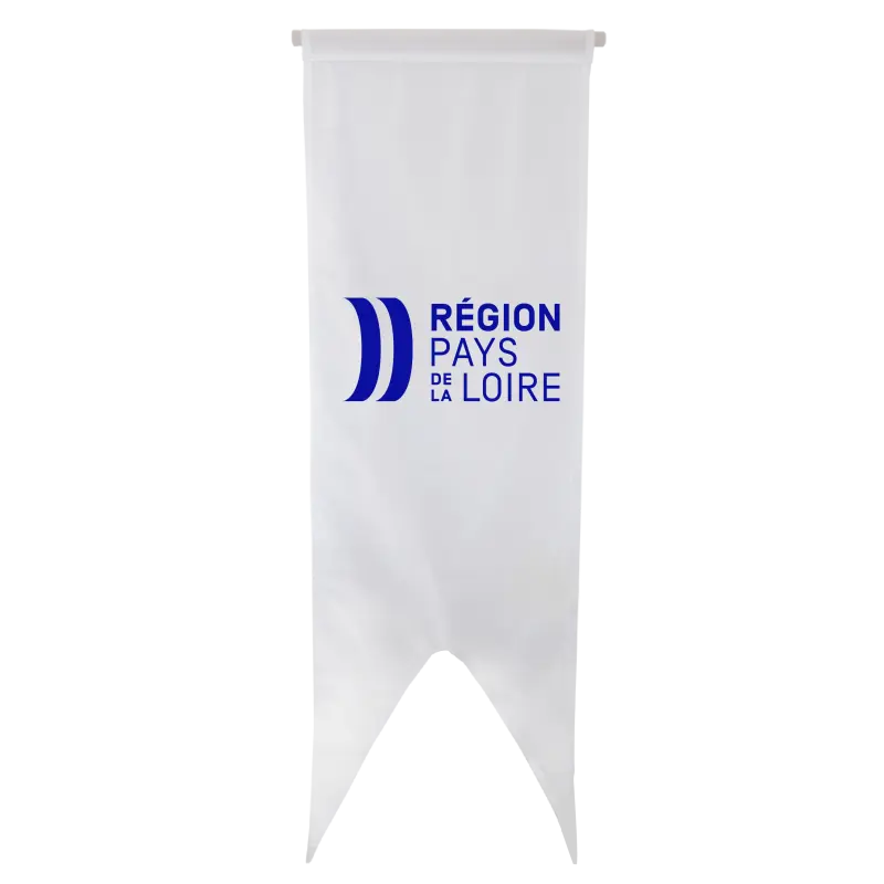Oriflamme Pays de la Loire, finition queue de pie
