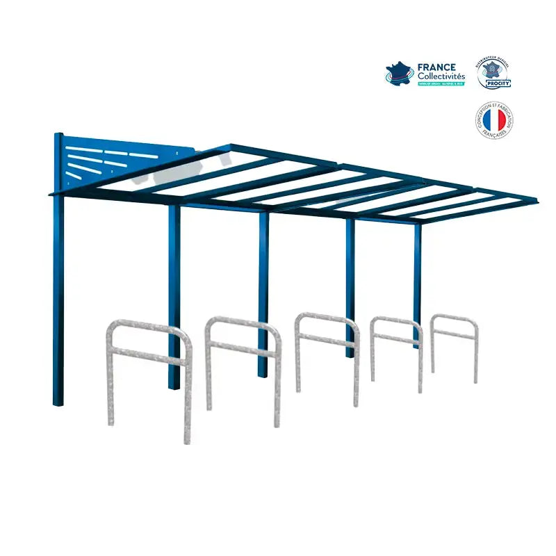 Pack abri vélos Conviviale + appuis au choix - 10 places Procity