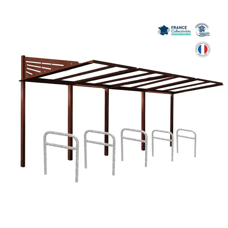 Pack abri vélos Conviviale + appuis au choix - 10 places Procity