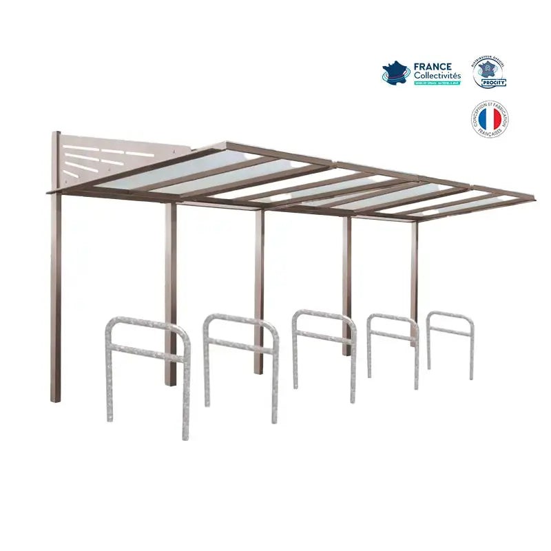 Pack abri vélos Conviviale + appuis au choix - 10 places Procity
