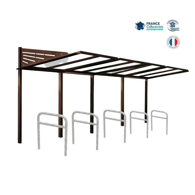 Pack abri vélos Conviviale + appuis au choix - 10 places Procity