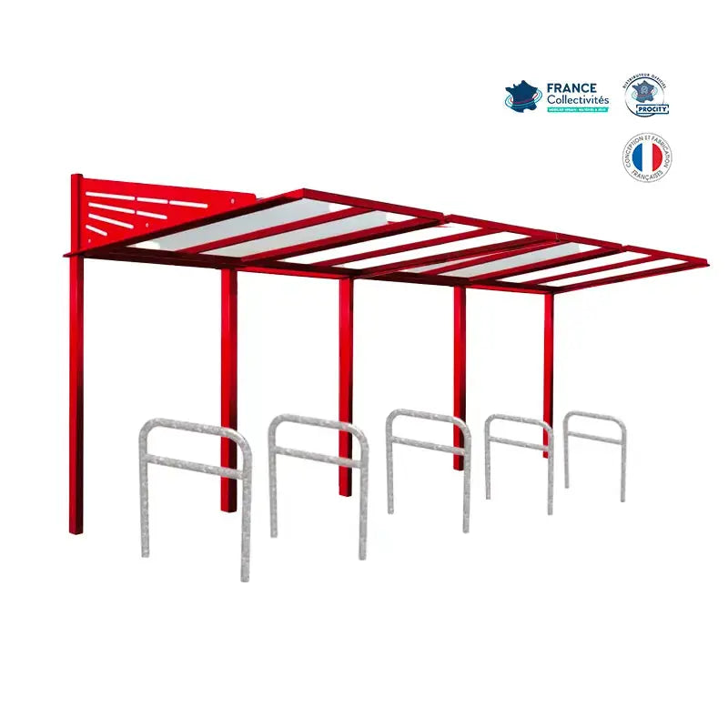 Pack abri vélos Conviviale + appuis au choix - 10 places Procity