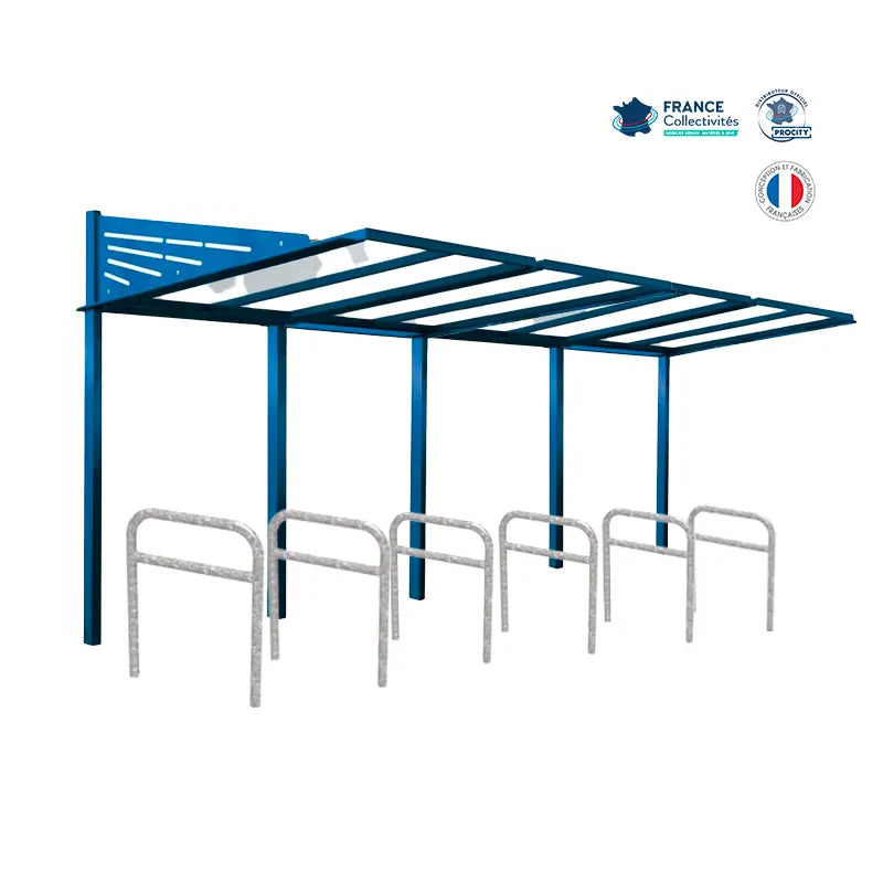 Pack abri vélos Conviviale + appuis au choix - 12 places Procity