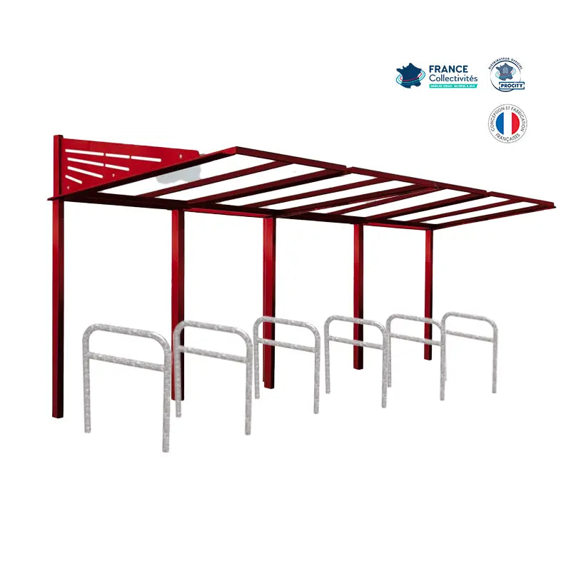 Pack abri vélos Conviviale + appuis au choix - 12 places Procity