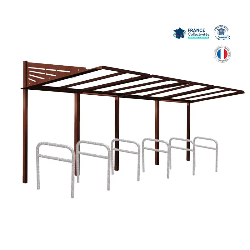 Pack abri vélos Conviviale + appuis au choix - 12 places Procity