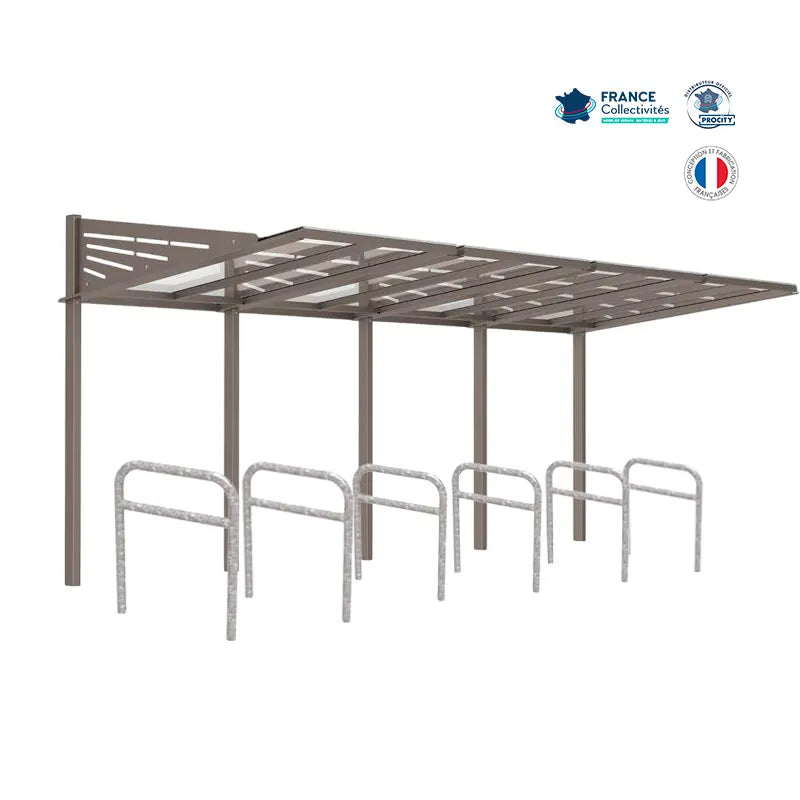 Pack abri vélos Conviviale + appuis au choix - 12 places Procity