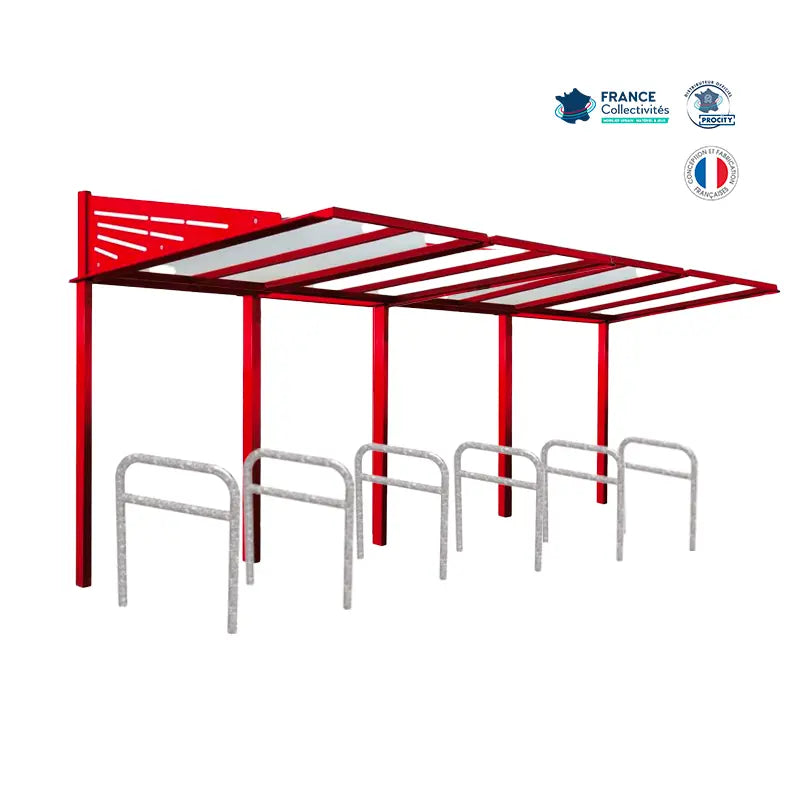 Pack abri vélos Conviviale + appuis au choix - 12 places Procity