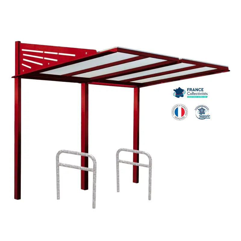 Pack abri vélos Conviviale + appuis au choix - 4 places Procity