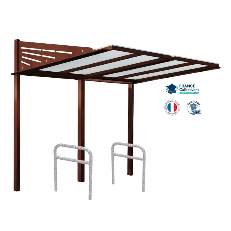 Pack abri vélos Conviviale + appuis au choix - 4 places Procity