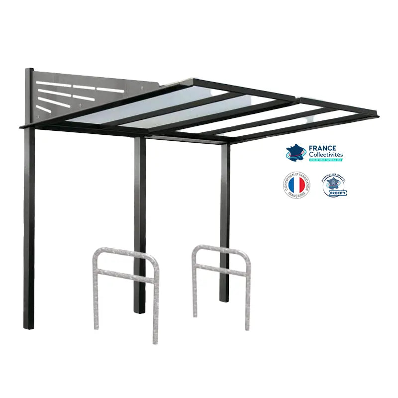 Pack abri vélos Conviviale + appuis au choix - 4 places Procity