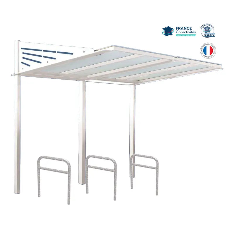 Pack abri vélos Conviviale + appuis au choix - 6 places Procity