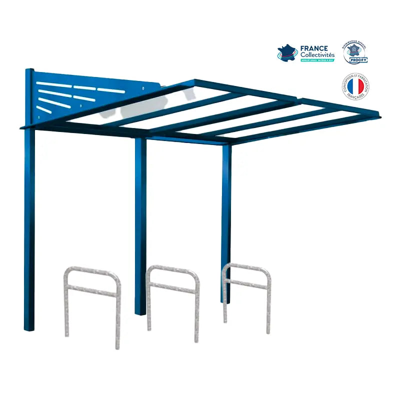 Pack abri vélos Conviviale + appuis au choix - 6 places Procity