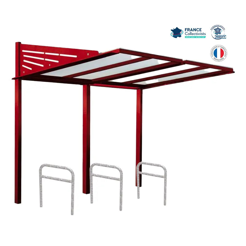 Pack abri vélos Conviviale + appuis au choix - 6 places Procity
