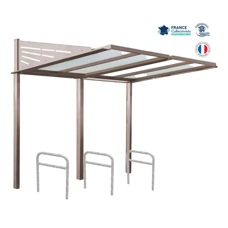 Pack abri vélos Conviviale + appuis au choix - 6 places Procity