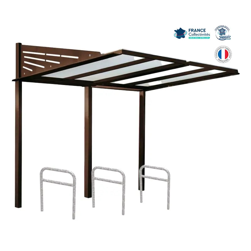 Pack abri vélos Conviviale + appuis au choix - 6 places Procity