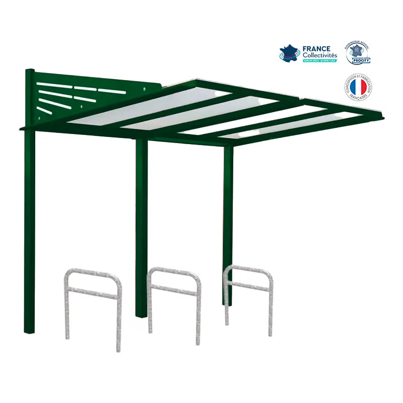 Pack abri vélos Conviviale + appuis au choix - 6 places Procity