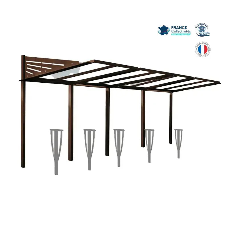 Pack abri vélos Conviviale + appuis au choix - 10 places Procity