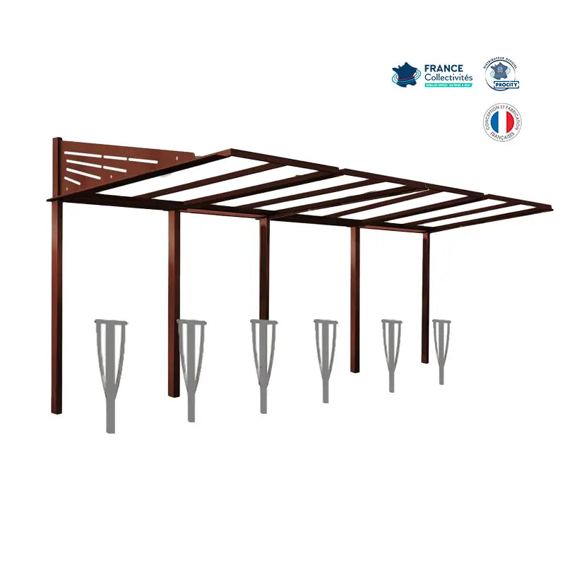 Pack abri vélos Conviviale + appuis au choix - 12 places Procity
