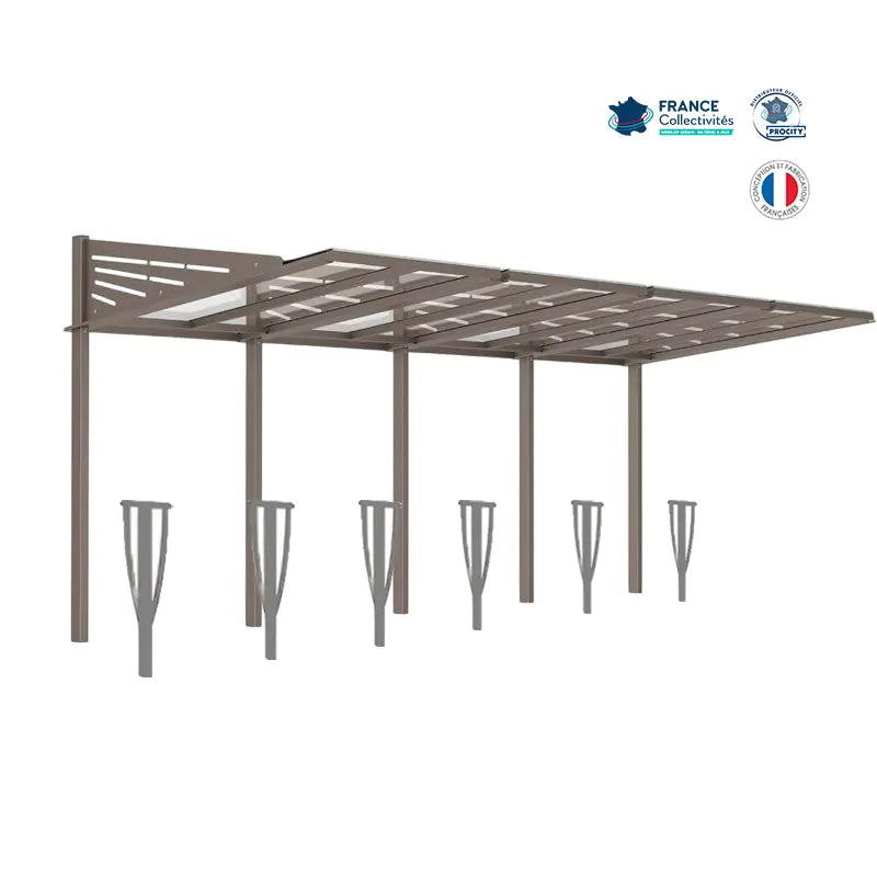 Pack abri vélos Conviviale + appuis au choix - 12 places Procity