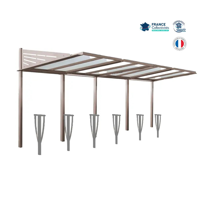 Pack abri vélos Conviviale + appuis au choix - 12 places Procity
