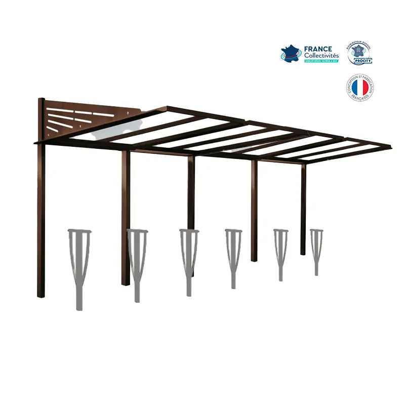 Pack abri vélos Conviviale + appuis au choix - 12 places Procity